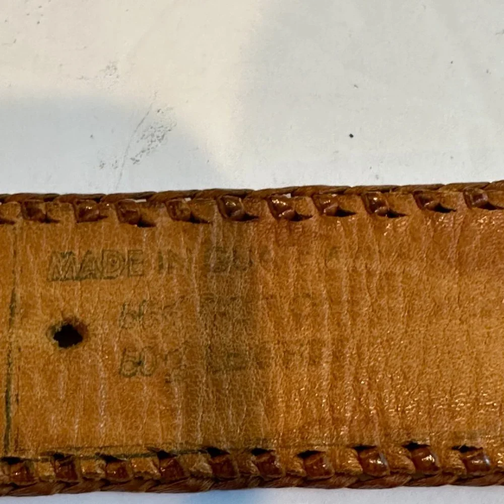 Guatemala Belt Leather Art Embossed Artisan Embroidery People Handcraft Size 28